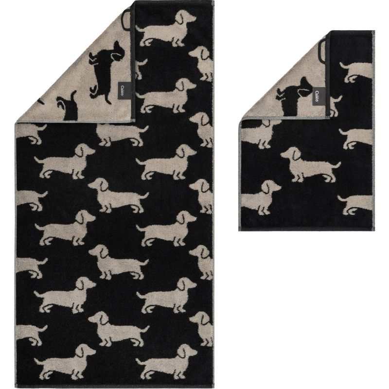 Махровое полотенце Cawo We love Dogs Schwarz 6246-93
