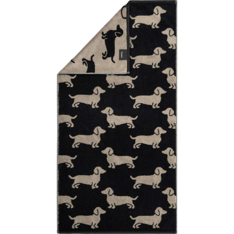 Махровое полотенце Cawo We love Dogs Schwarz 6246-93