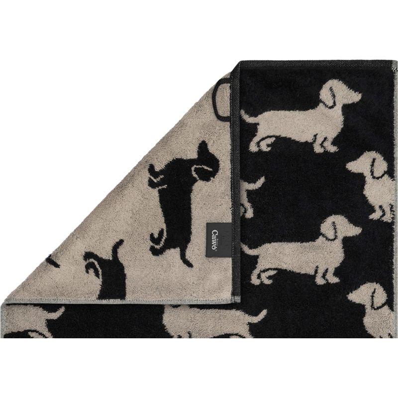 Махровое полотенце Cawo We love Dogs Schwarz 6246-93