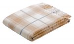 Клетчатый плед Cotton Karo Kamel