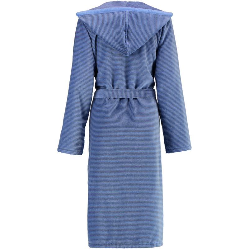 Велюровый халат Hood Zipper Blau (6432)